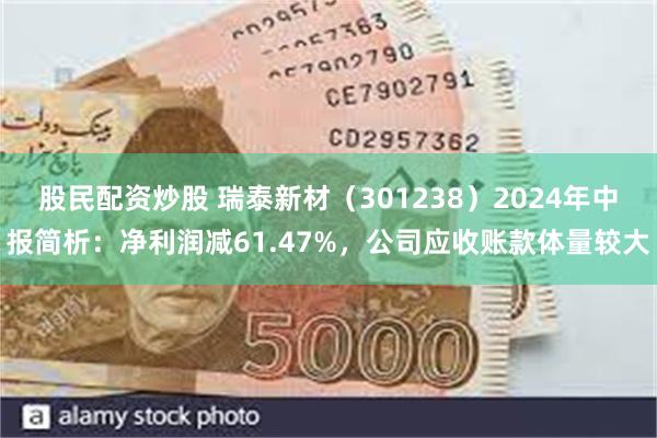 股民配资炒股 瑞泰新材（301238）2024年中报简析：净利润减61.47%，公司应收账款体量较大