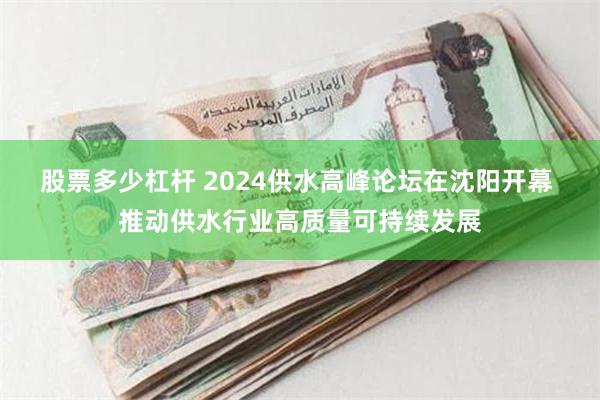 股票多少杠杆 2024供水高峰论坛在沈阳开幕 推动供水行业高质量可持续发展