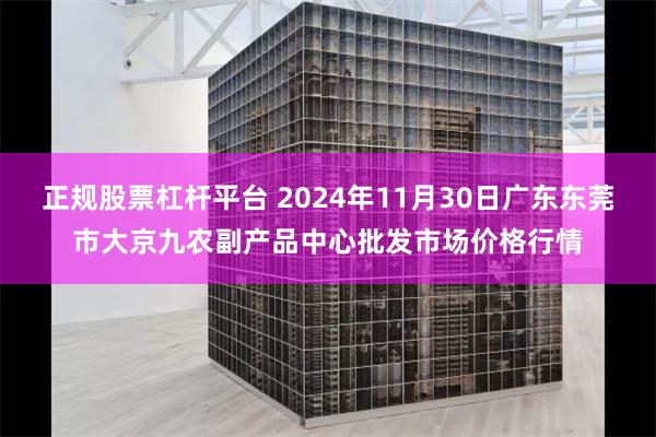 正规股票杠杆平台 2024年11月30日广东东莞市大京九农副产品中心批发市场价格行情