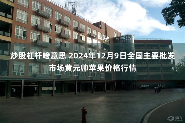 炒股杠杆啥意思 2024年12月9日全国主要批发市场黄元帅苹果价格行情